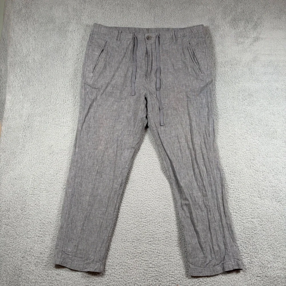 Tasso Elba Island Men's XL 38x29 Linen Blend Drawstring Pants Beachy Vacation